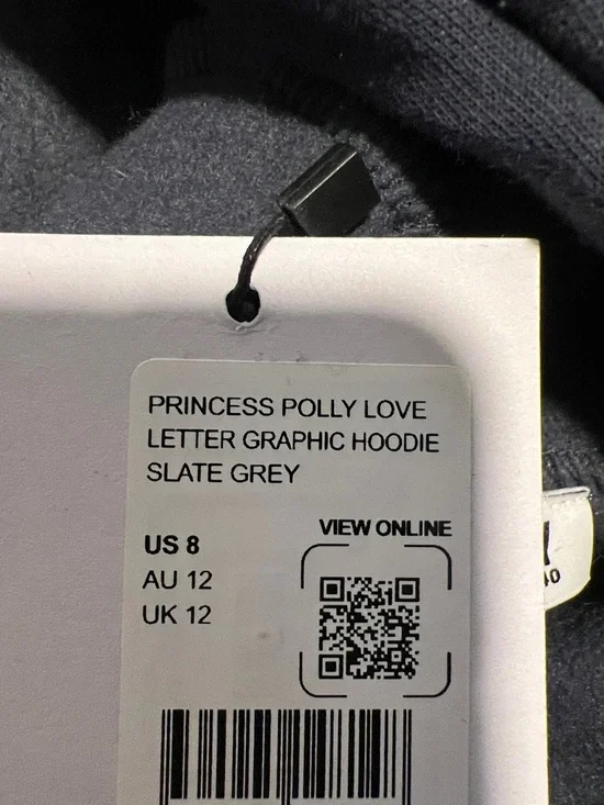 Princess Polly Love Letter Graphic Hoodie in Navy 🆕 - Picture 7 of 7